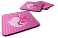 Pink Fish Foam Coasters Set of 4 Cup Coasters for Indoor Outdoor, Tabletop Protection, Anti Slip, Mouse pad Material