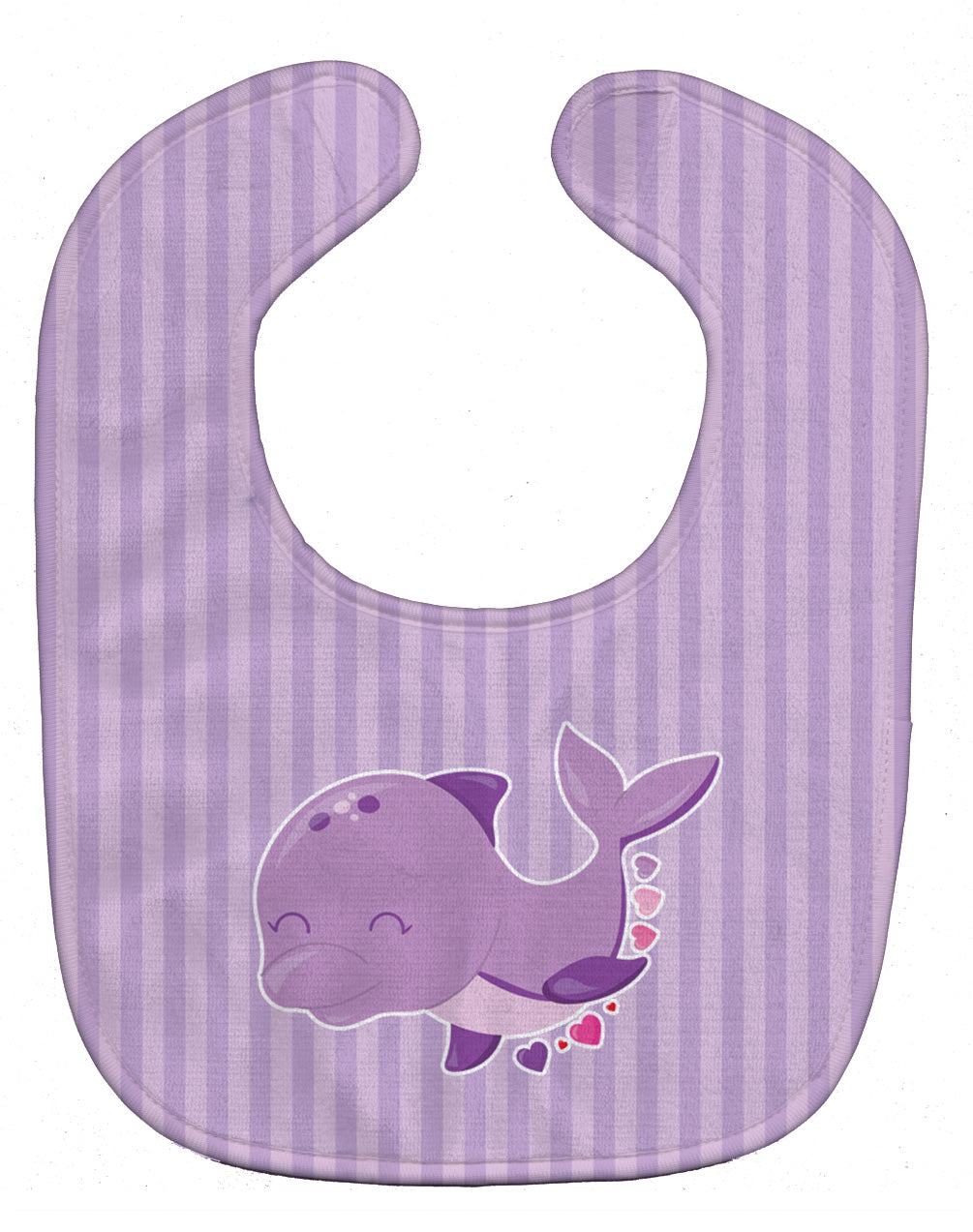 Purple Dolphin Baby Bib Easy-Clean Baby Bib Baby Feeding Accessory Baby Mealtime Essential, 10 x 13, Multicolor