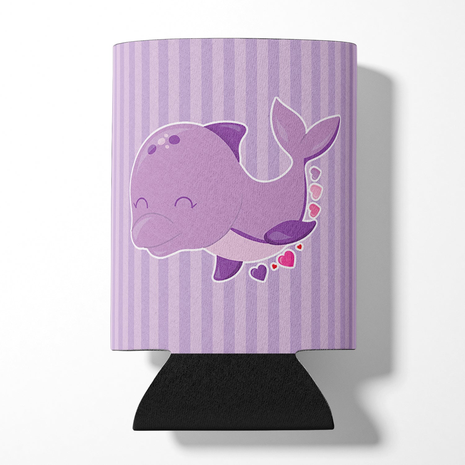 Purple Dolphin Can or Bottle Hugger Cooler Sleeve for Standard 12 oz Cans, Insulated Foam Beer & Soda Can Hugger Reusable