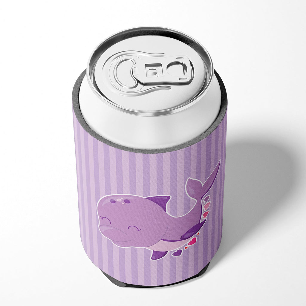 Purple Dolphin Can or Bottle Hugger Cooler Sleeve for Standard 12 oz Cans, Insulated Foam Beer & Soda Can Hugger Reusable