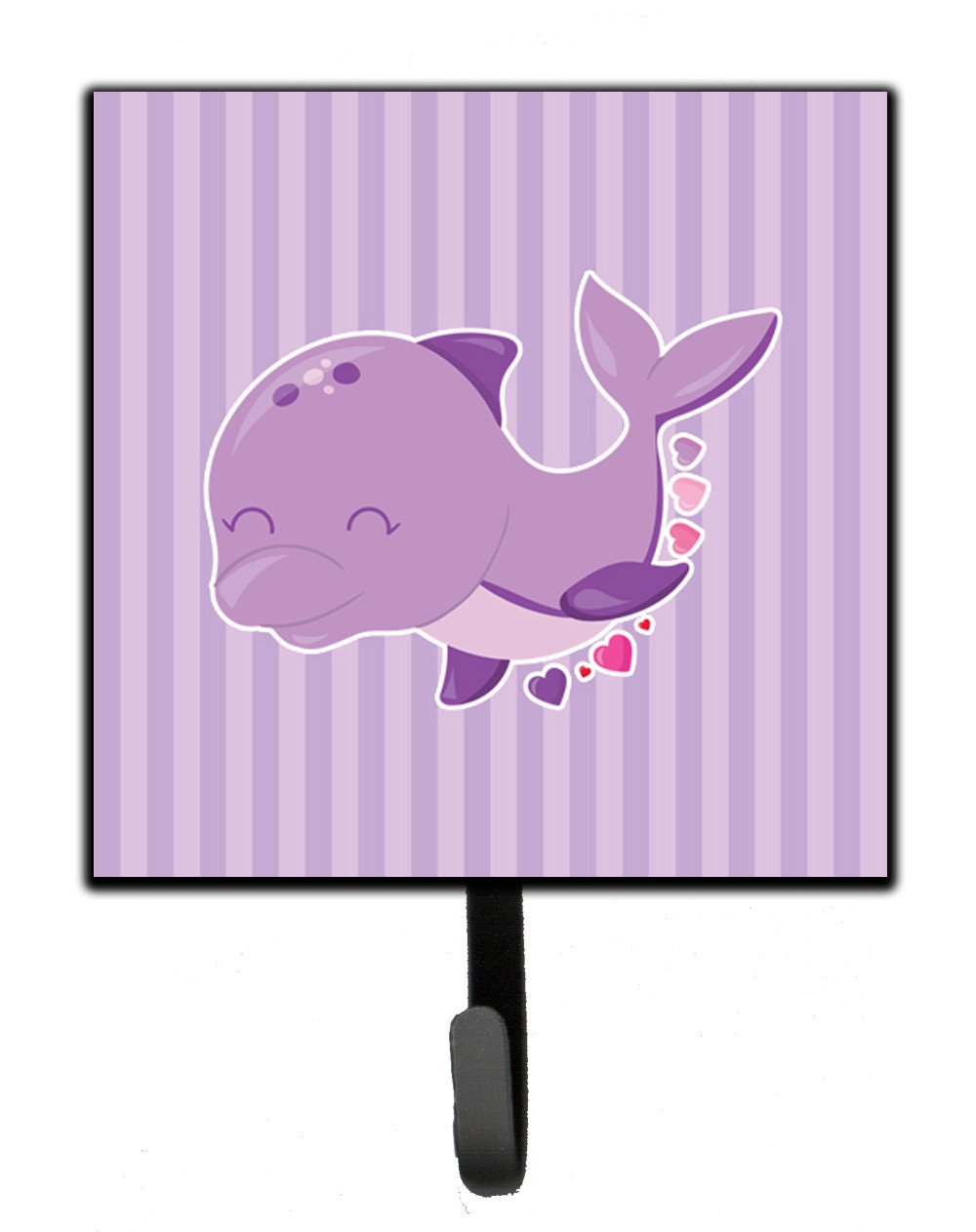 Purple Dolphin Leash or Key Holder Wall Hooks, Key Hooks Holder, Coat Rack Wall Mount, Coat Hooks, Hooks for Hanging Keys, Towels, Aprons, Leashes