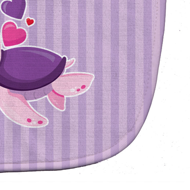 Pink and Purple Turtle Baby Bib Easy-Clean Baby Bib Baby Feeding Accessory Baby Mealtime Essential, 10 x 13, Multicolor