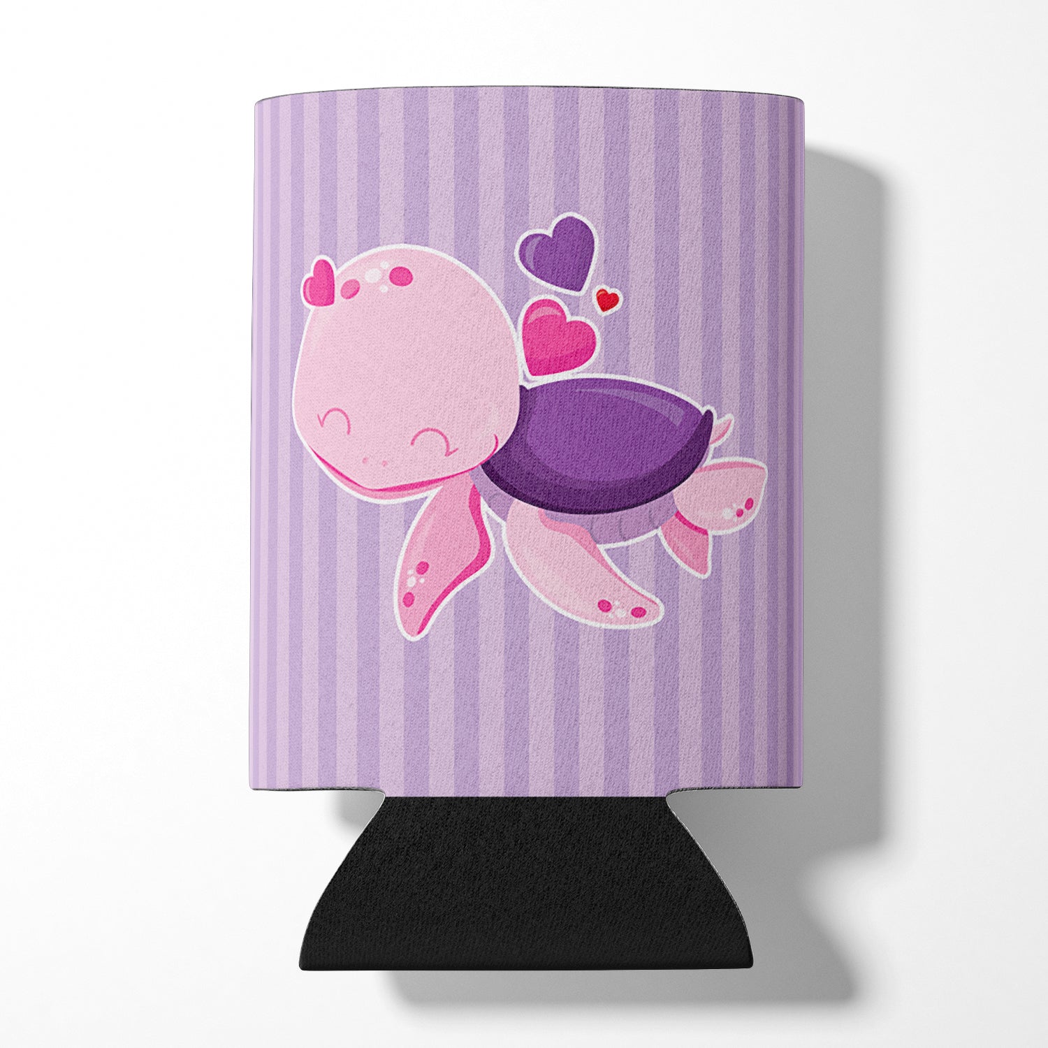 Pink and Purple Turtle Can or Bottle Hugger Cooler Sleeve for Standard 12 oz Cans, Insulated Foam Beer & Soda Can Hugger Reusable