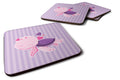 Pink and Purple Turtle Foam Coasters Set of 4 Cup Coasters for Indoor Outdoor, Tabletop Protection, Anti Slip, Mouse pad Material
