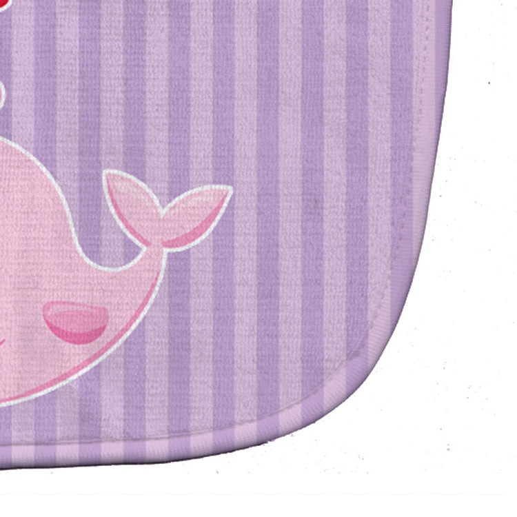 Pink Whale Baby Bib Easy-Clean Baby Bib Baby Feeding Accessory Baby Mealtime Essential, 10 x 13, Multicolor