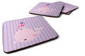 Pink Whale Foam Coasters Set of 4 Cup Coasters for Indoor Outdoor, Tabletop Protection, Anti Slip, Mouse pad Material