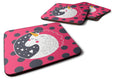 Unicorn Pink Polkadots Foam Coasters Set of 4 Cup Coasters for Indoor Outdoor, Tabletop Protection, Anti Slip, Mouse pad Material