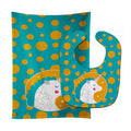Unicorn Orange Polkadots Baby Bib & Burp Cloth Easy-Clean Baby Bib Baby Feeding Accessory Baby Mealtime Essential