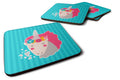 Unicorn Blue Stripes Foam Coasters Set of 4 Cup Coasters for Indoor Outdoor, Tabletop Protection, Anti Slip, Mouse pad Material