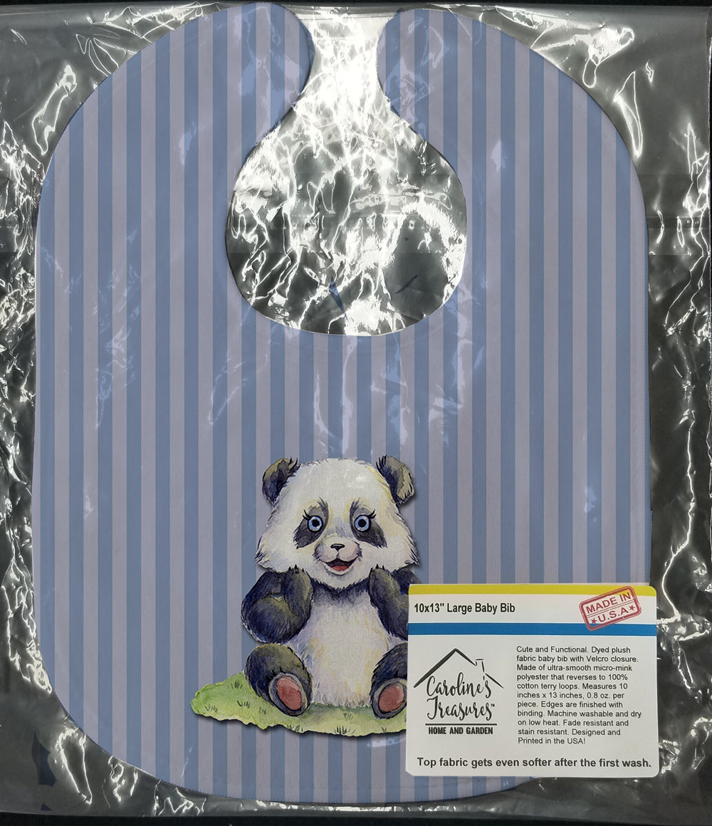 Panda Bear Baby Bib Easy-Clean Baby Bib Baby Feeding Accessory Baby Mealtime Essential, 10 x 13, Multicolor