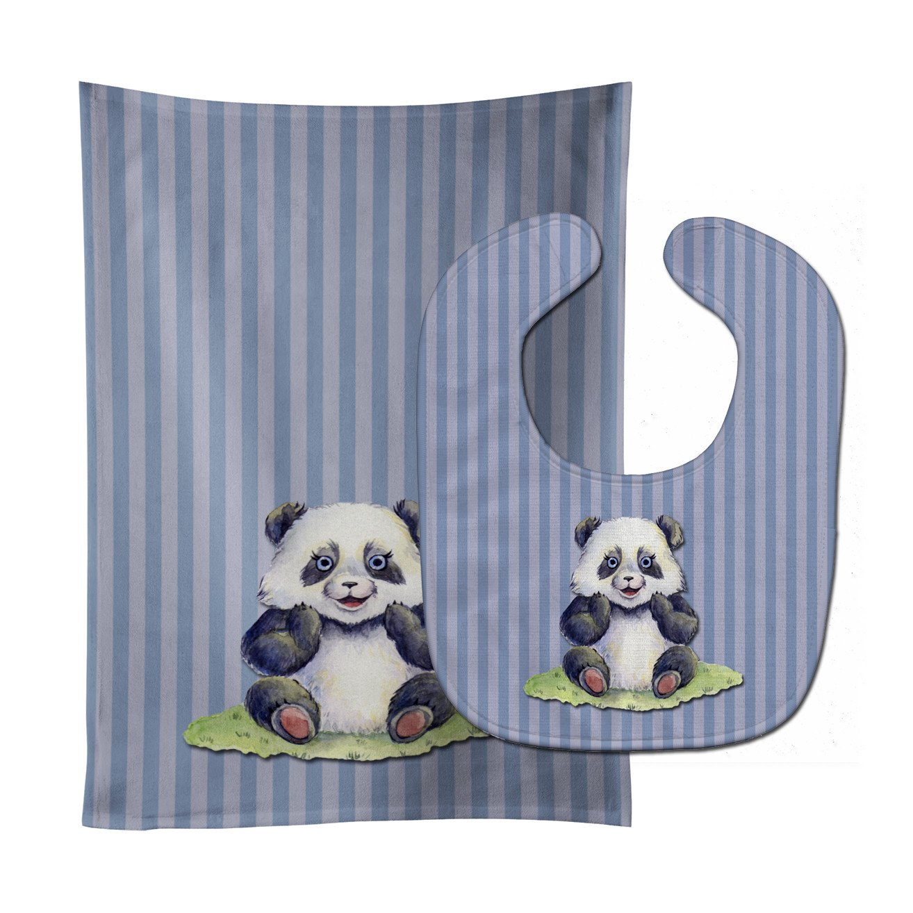 Panda Bear Baby Bib & Burp Cloth Easy-Clean Baby Bib Baby Feeding Accessory Baby Mealtime Essential