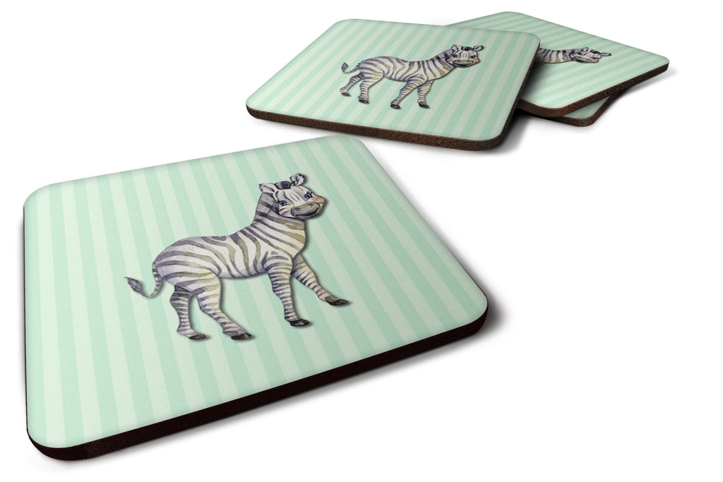 Zebra Foam Coasters Set of 4 Cup Coasters for Indoor Outdoor, Tabletop Protection, Anti Slip, Mouse pad Material