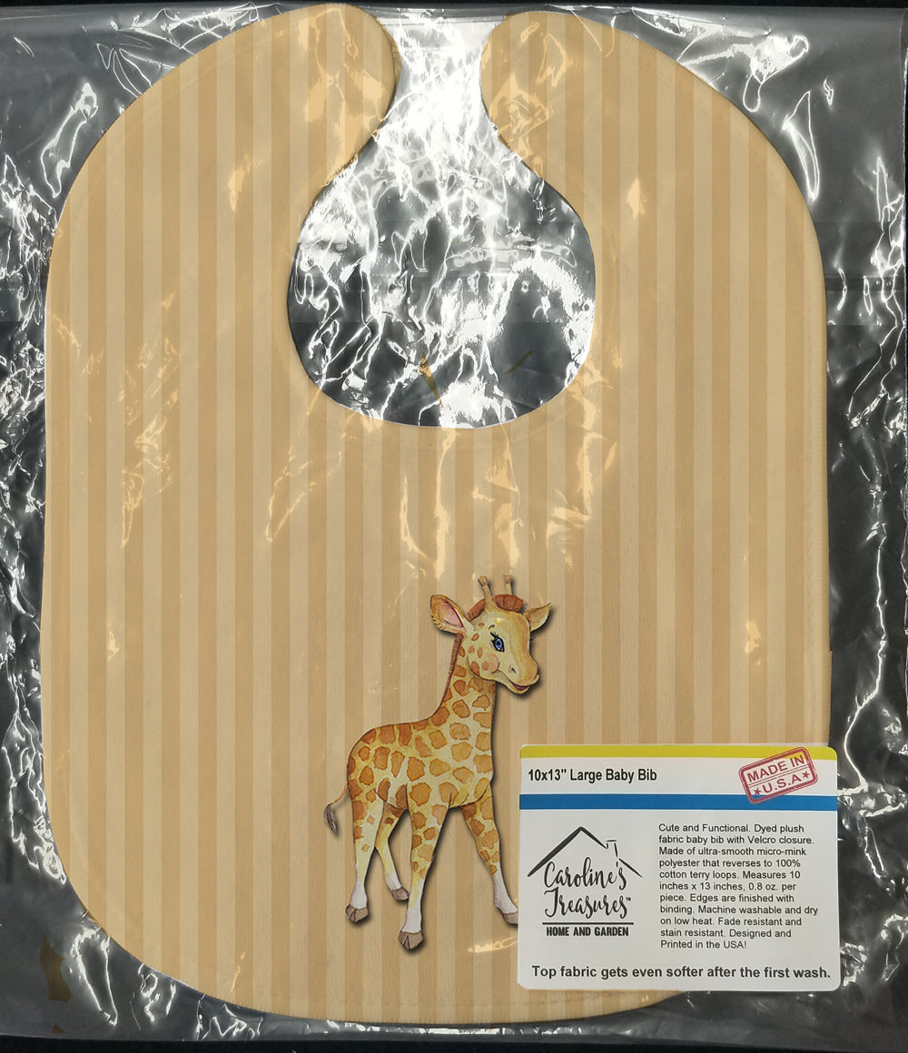 Giraffe Baby Bib Easy-Clean Baby Bib Baby Feeding Accessory Baby Mealtime Essential, 10 x 13, Multicolor