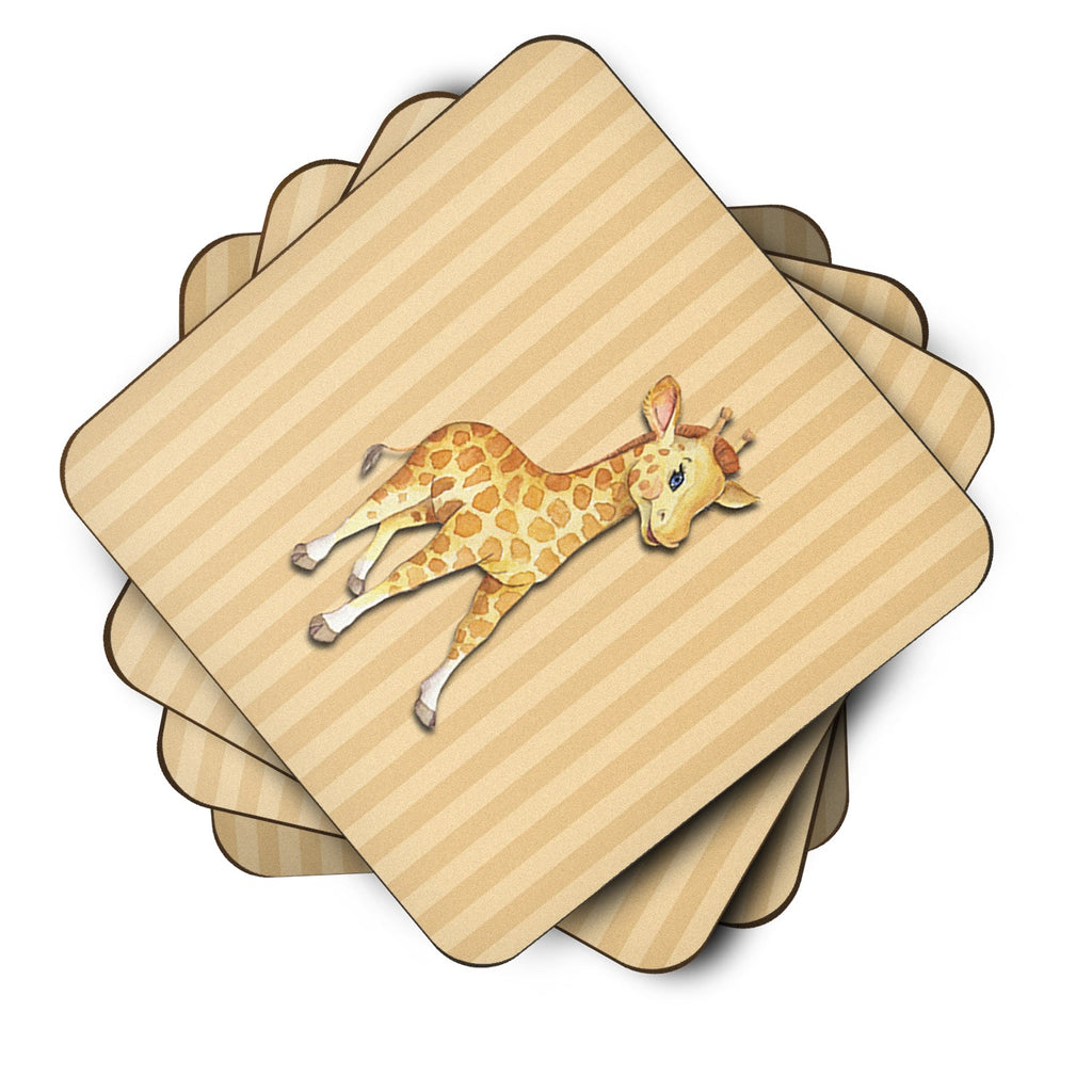 Giraffe Foam Coasters Set of 4 Cup Coasters for Indoor Outdoor, Tabletop Protection, Anti Slip, Mouse pad Material
