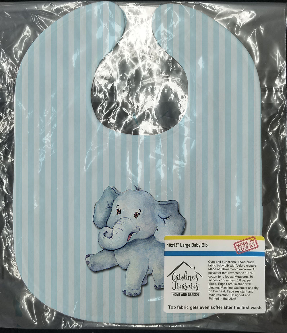 Elephant Baby Bib Easy-Clean Baby Bib Baby Feeding Accessory Baby Mealtime Essential, 10 x 13, Multicolor