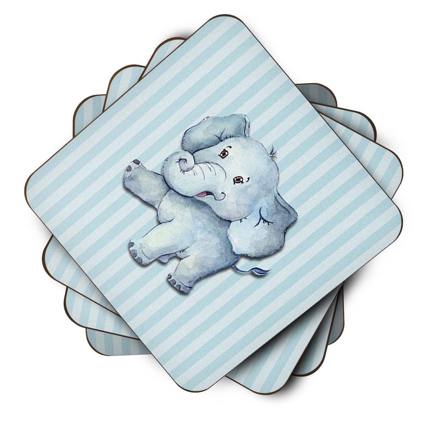 Elephant Foam Coasters Set of 4 Cup Coasters for Indoor Outdoor, Tabletop Protection, Anti Slip, Mouse pad Material