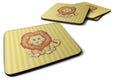 Lion Foam Coasters Set of 4 Cup Coasters for Indoor Outdoor, Tabletop Protection, Anti Slip, Mouse pad Material