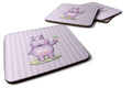 Hippopotamus Foam Coasters Set of 4 Cup Coasters for Indoor Outdoor, Tabletop Protection, Anti Slip, Mouse pad Material