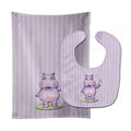 Hippopotamus Baby Bib & Burp Cloth Easy-Clean Baby Bib Baby Feeding Accessory Baby Mealtime Essential