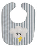 Weather Thuderstorm Face Baby Bib Easy-Clean Baby Bib Baby Feeding Accessory Baby Mealtime Essential, 10 x 13, Multicolor