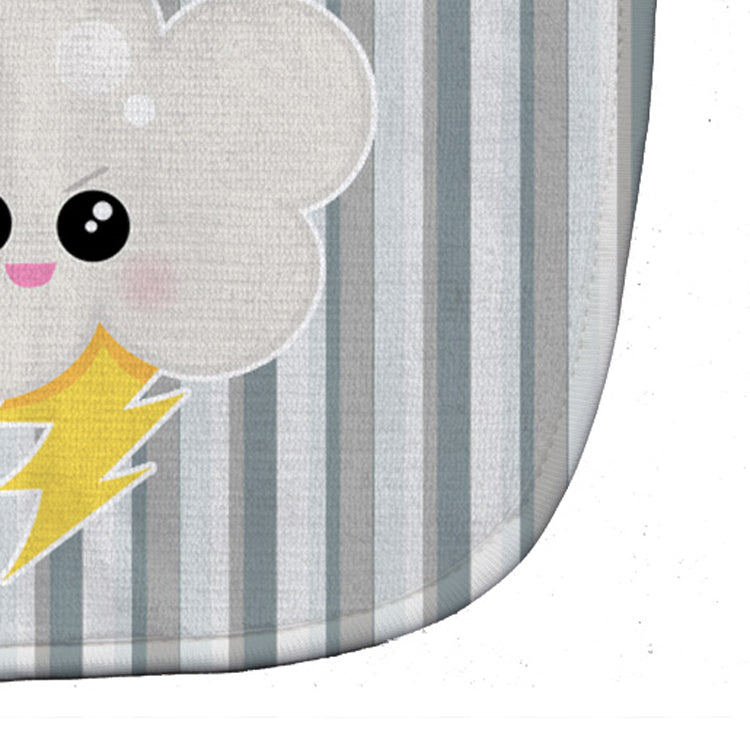 Weather Thuderstorm Face Baby Bib Easy-Clean Baby Bib Baby Feeding Accessory Baby Mealtime Essential, 10 x 13, Multicolor