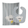 Weather Thuderstorm Face Baby Bib & Burp Cloth Easy-Clean Baby Bib Baby Feeding Accessory Baby Mealtime Essential