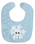 Weather Snowflake Face Baby Bib Easy-Clean Baby Bib Baby Feeding Accessory Baby Mealtime Essential, 10 x 13, Multicolor