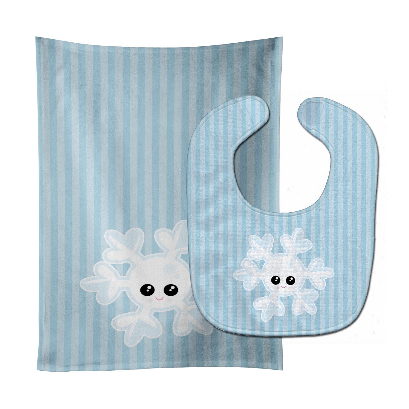 Weather Snowflake Face Baby Bib & Burp Cloth Easy-Clean Baby Bib Baby Feeding Accessory Baby Mealtime Essential