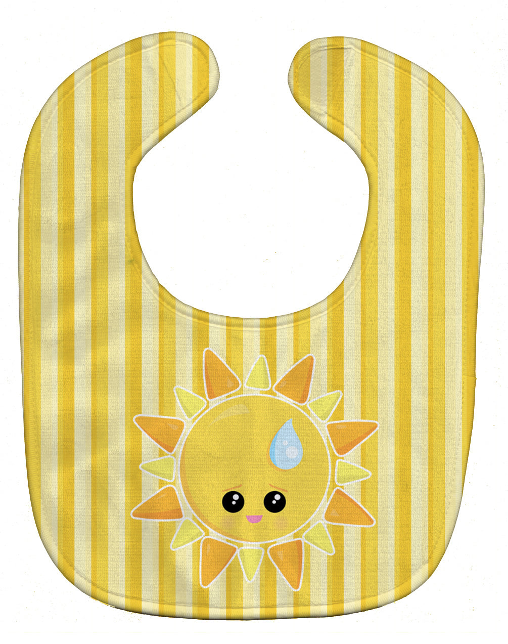 Weather Sun Sprinkle Face Baby Bib Easy-Clean Baby Bib Baby Feeding Accessory Baby Mealtime Essential, 10 x 13, Multicolor