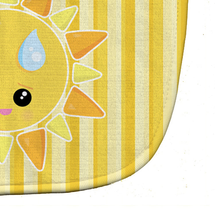 Weather Sun Sprinkle Face Baby Bib Easy-Clean Baby Bib Baby Feeding Accessory Baby Mealtime Essential, 10 x 13, Multicolor