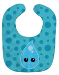 Weather Rain Drop Face Baby Bib Easy-Clean Baby Bib Baby Feeding Accessory Baby Mealtime Essential, 10 x 13, Multicolor