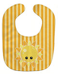 Weather Sunshine Face Baby Bib Easy-Clean Baby Bib Baby Feeding Accessory Baby Mealtime Essential, 10 x 13, Multicolor
