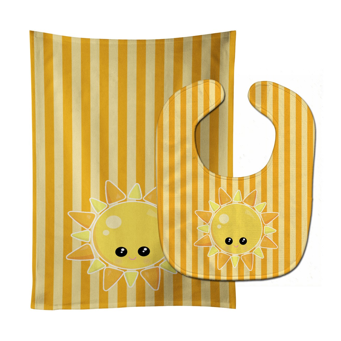 Weather Sunshine Face Baby Bib & Burp Cloth Easy-Clean Baby Bib Baby Feeding Accessory Baby Mealtime Essential