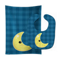 Weather Moon Face Baby Bib & Burp Cloth Easy-Clean Baby Bib Baby Feeding Accessory Baby Mealtime Essential