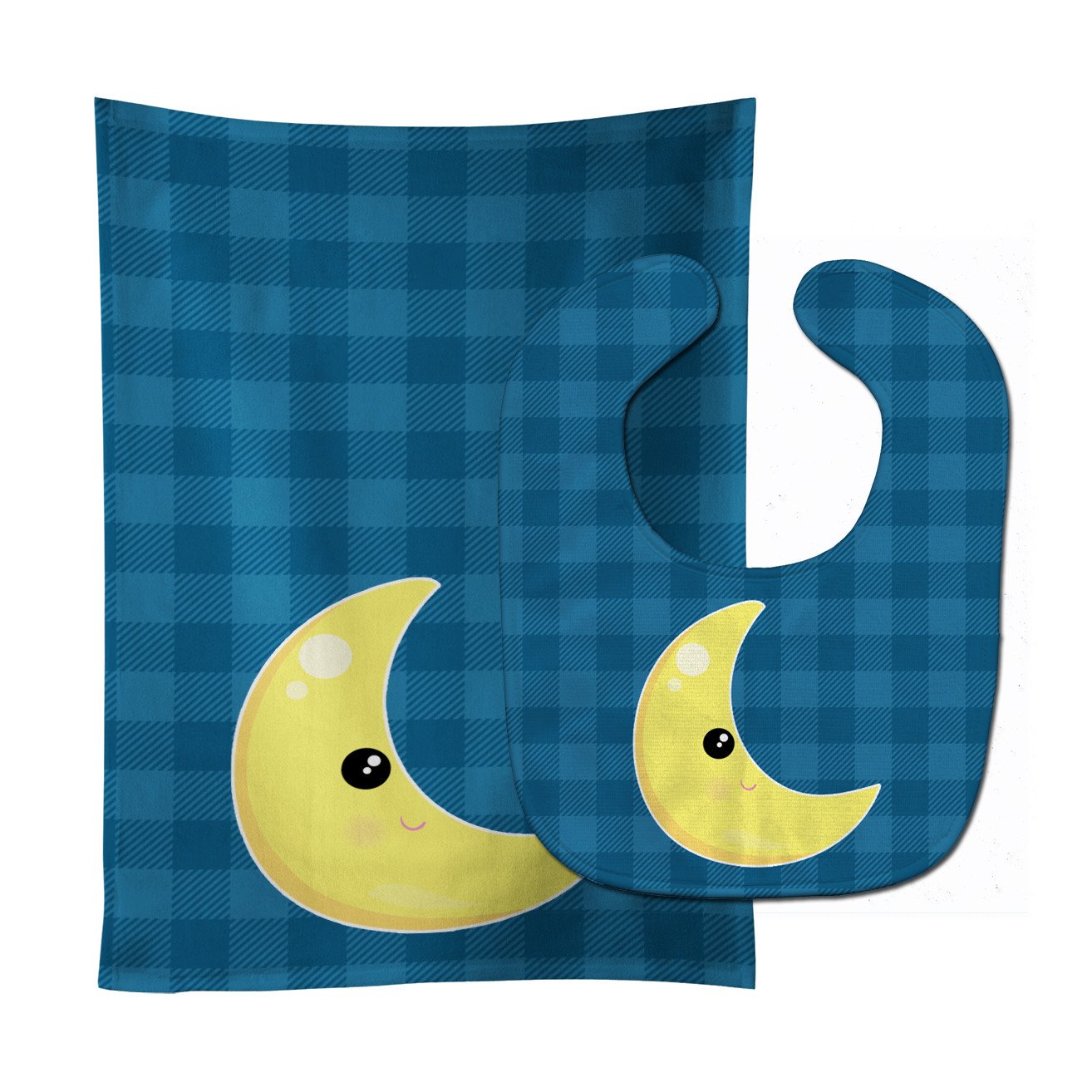 Weather Moon Face Baby Bib & Burp Cloth Easy-Clean Baby Bib Baby Feeding Accessory Baby Mealtime Essential