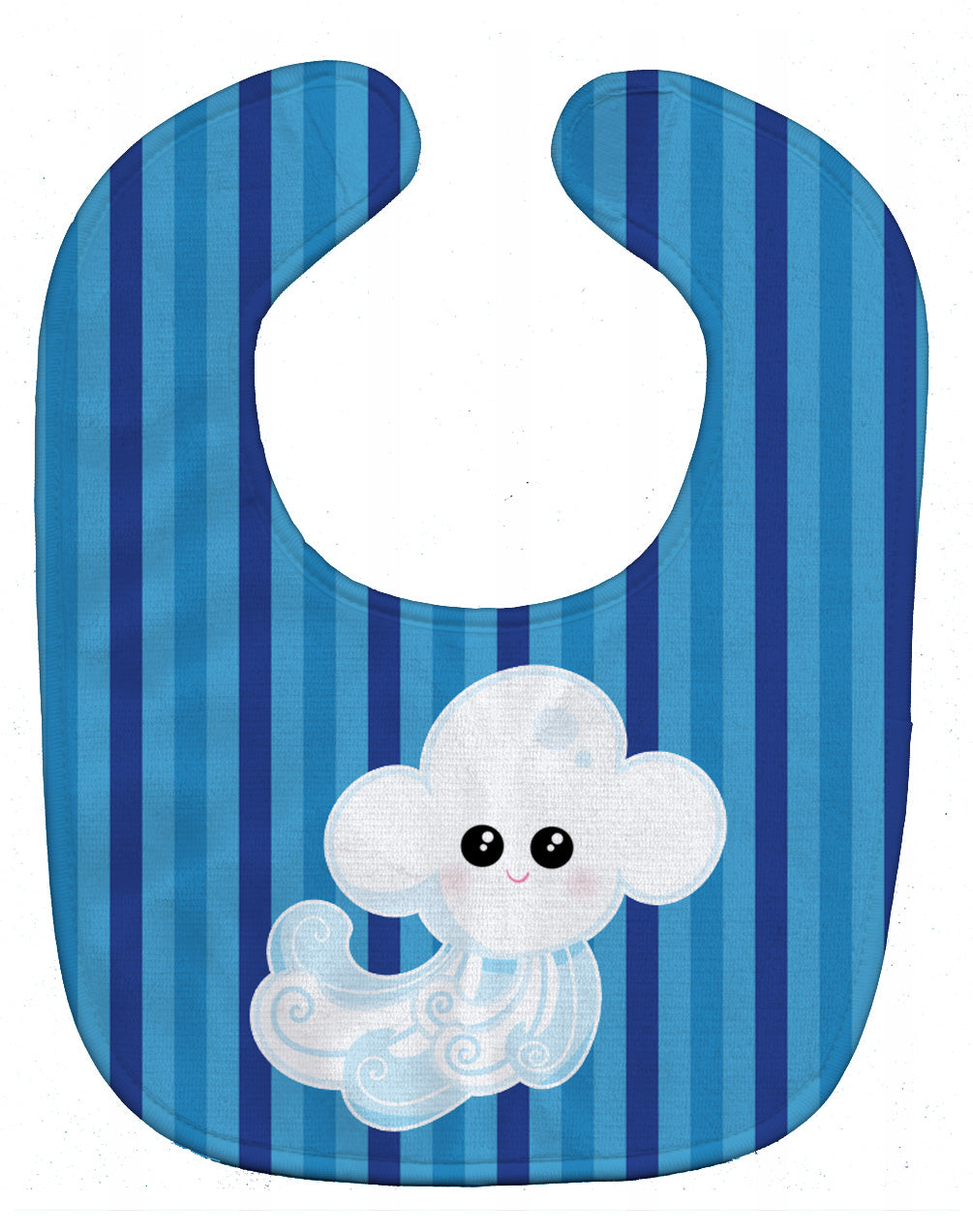 Weather Windy Face Baby Bib Easy-Clean Baby Bib Baby Feeding Accessory Baby Mealtime Essential, 10 x 13, Multicolor
