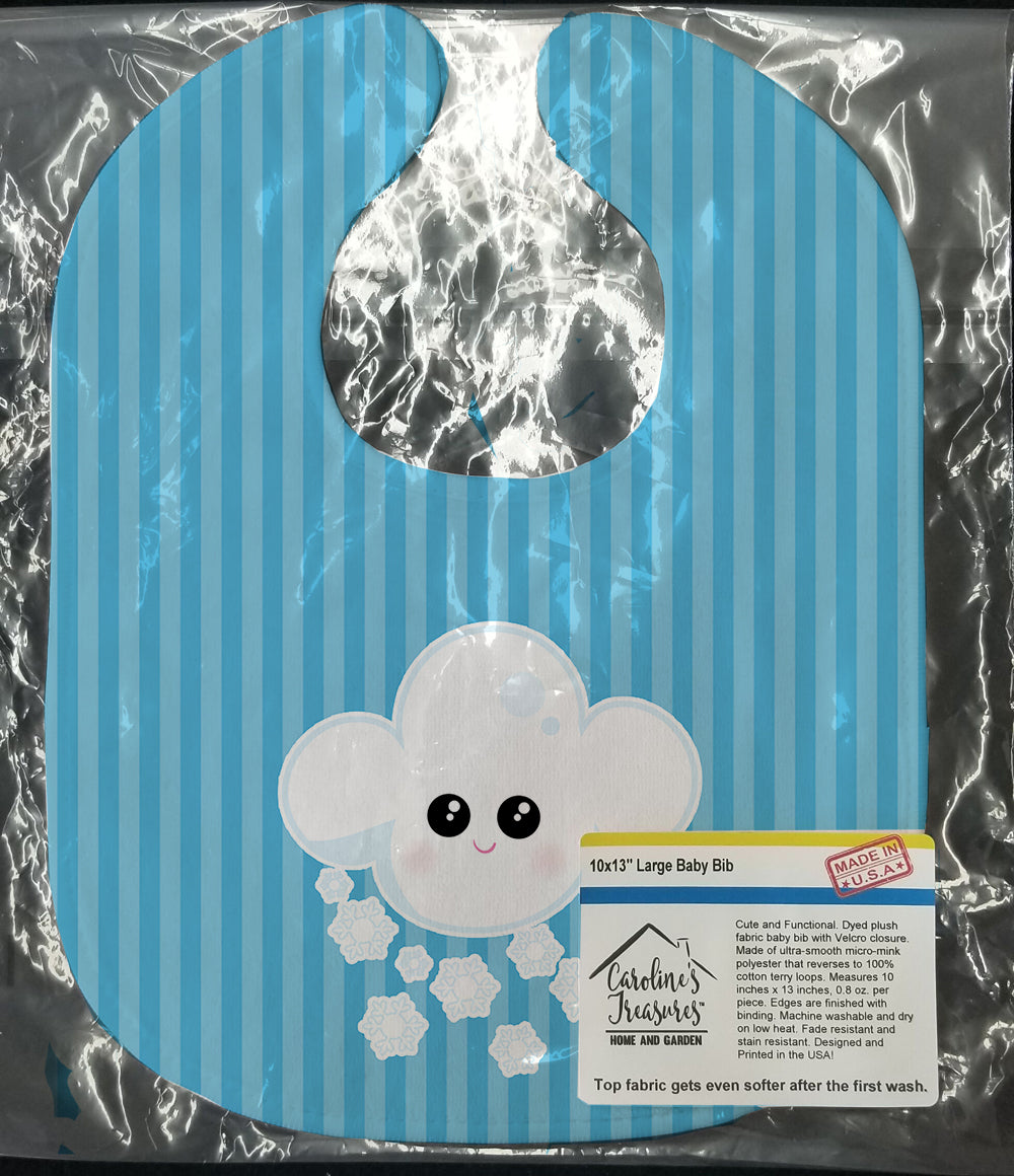 Weather Snowing Face Baby Bib Easy-Clean Baby Bib Baby Feeding Accessory Baby Mealtime Essential, 10 x 13, Multicolor