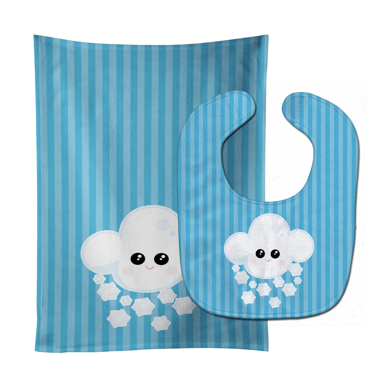 Weather Snowing Face Baby Bib & Burp Cloth Easy-Clean Baby Bib Baby Feeding Accessory Baby Mealtime Essential