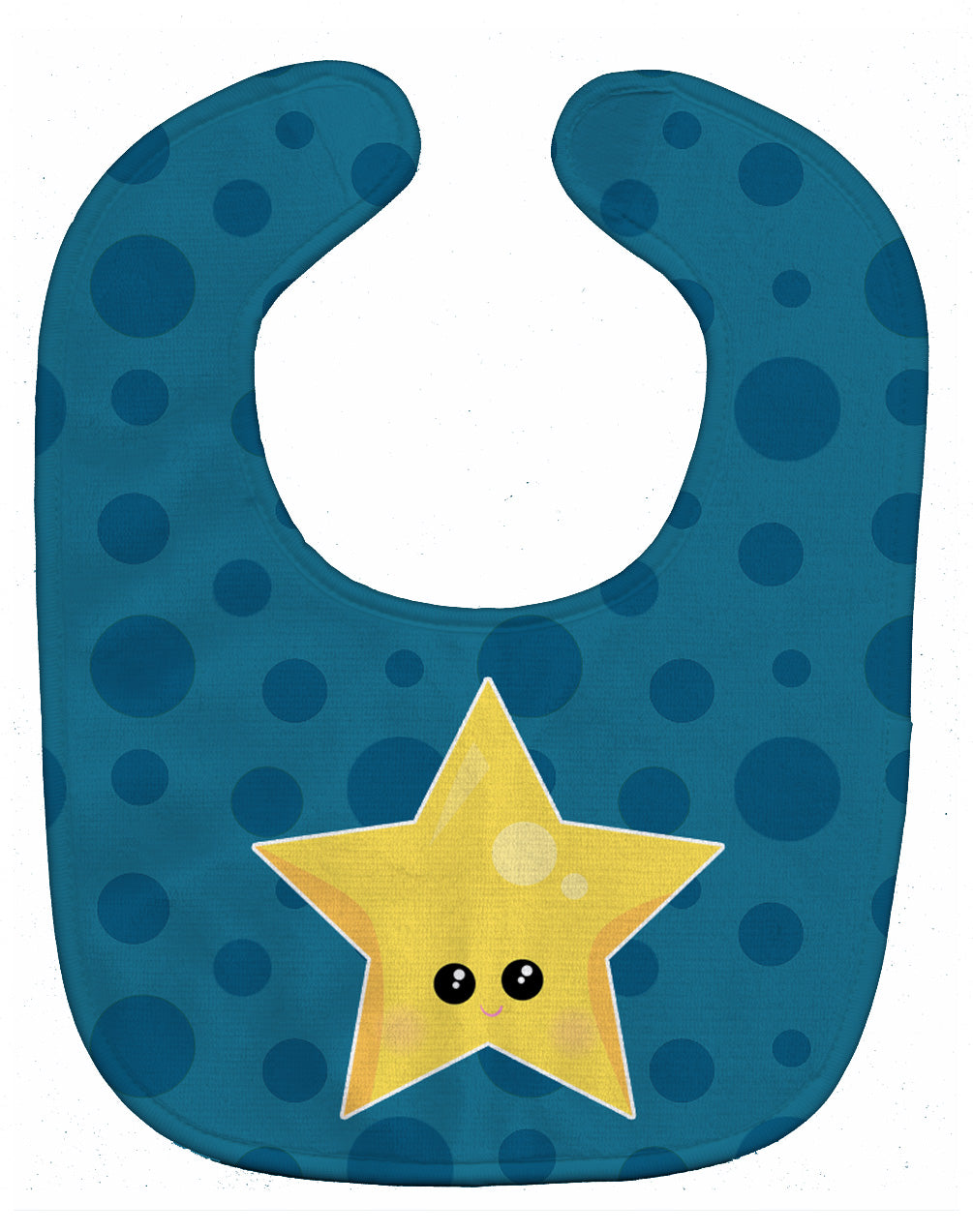 Weather Night Star Face Baby Bib Easy-Clean Baby Bib Baby Feeding Accessory Baby Mealtime Essential, 10 x 13, Multicolor