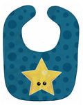 Weather Night Star Face Baby Bib Easy-Clean Baby Bib Baby Feeding Accessory Baby Mealtime Essential, 10 x 13, Multicolor