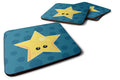 Weather Night Star Face Foam Coasters Set of 4 Cup Coasters for Indoor Outdoor, Tabletop Protection, Anti Slip, Mouse pad Material