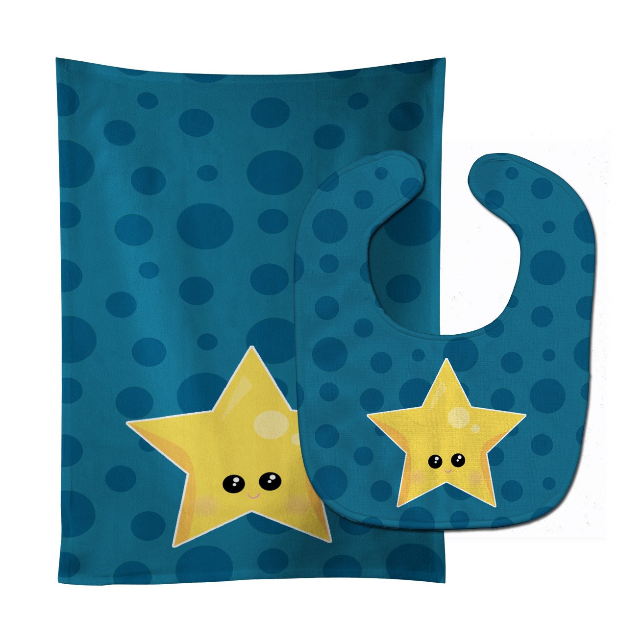 Weather Night Star Face Baby Bib & Burp Cloth Easy-Clean Baby Bib Baby Feeding Accessory Baby Mealtime Essential
