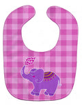 Purple Elephant Baby Bib Easy-Clean Baby Bib Baby Feeding Accessory Baby Mealtime Essential, 10 x 13, Multicolor