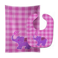 Purple Elephant Baby Bib & Burp Cloth Easy-Clean Baby Bib Baby Feeding Accessory Baby Mealtime Essential