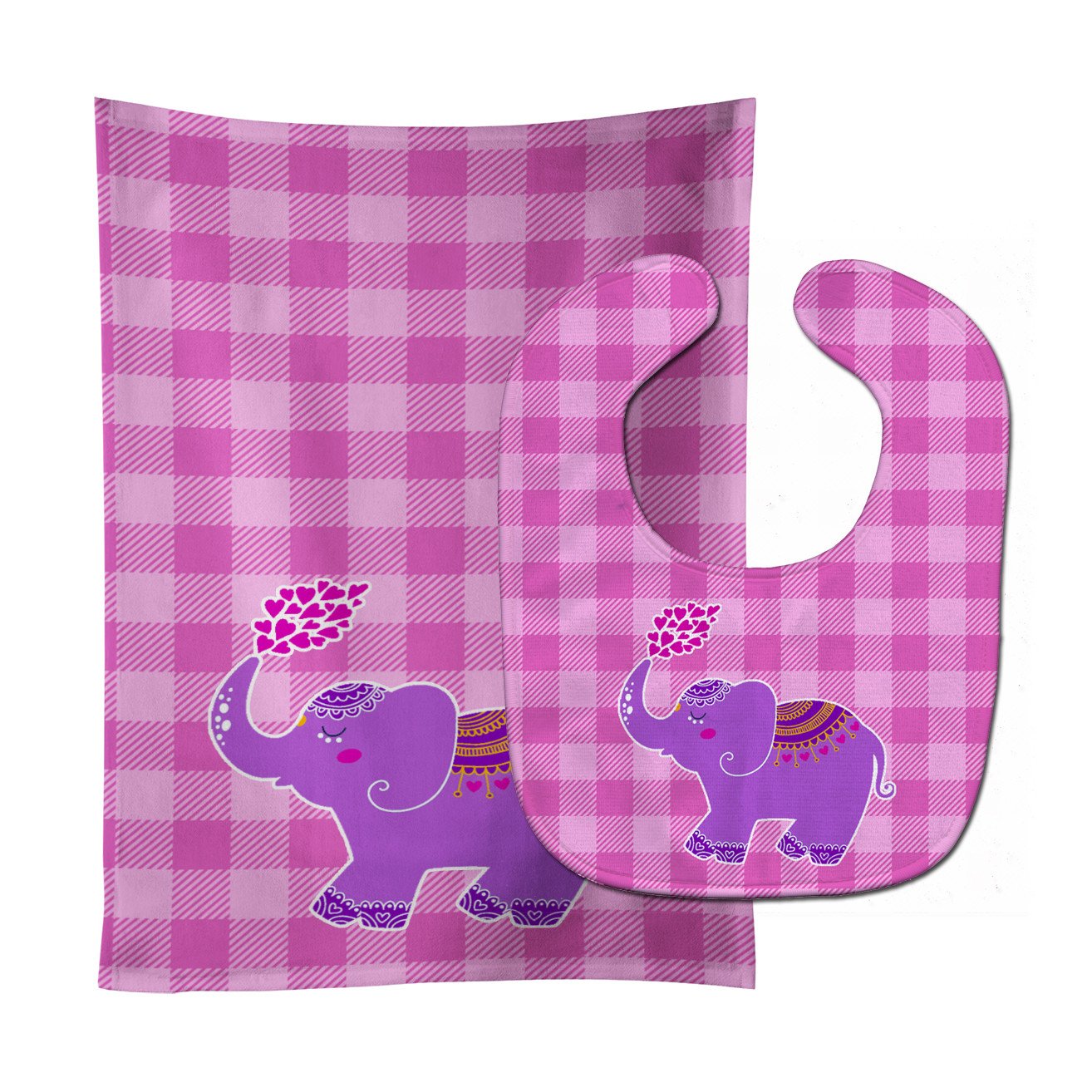 Purple Elephant Baby Bib & Burp Cloth Easy-Clean Baby Bib Baby Feeding Accessory Baby Mealtime Essential