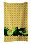 Avacado on Basketweave Kitchen Towel Velour Plush Front and Cotton Loop Back Machine Washable