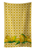 Mangos on Basketweave Kitchen Towel Velour Plush Front and Cotton Loop Back Machine Washable