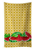 Watermelon on Basketweave Kitchen Towel Velour Plush Front and Cotton Loop Back Machine Washable