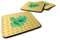 Broccoli on Basketweave Foam Coasters Set of 4 Cup Coasters for Indoor Outdoor, Tabletop Protection, Anti Slip, Mouse pad Material