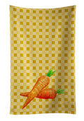 Carrots on Basketweave Kitchen Towel Velour Plush Front and Cotton Loop Back Machine Washable